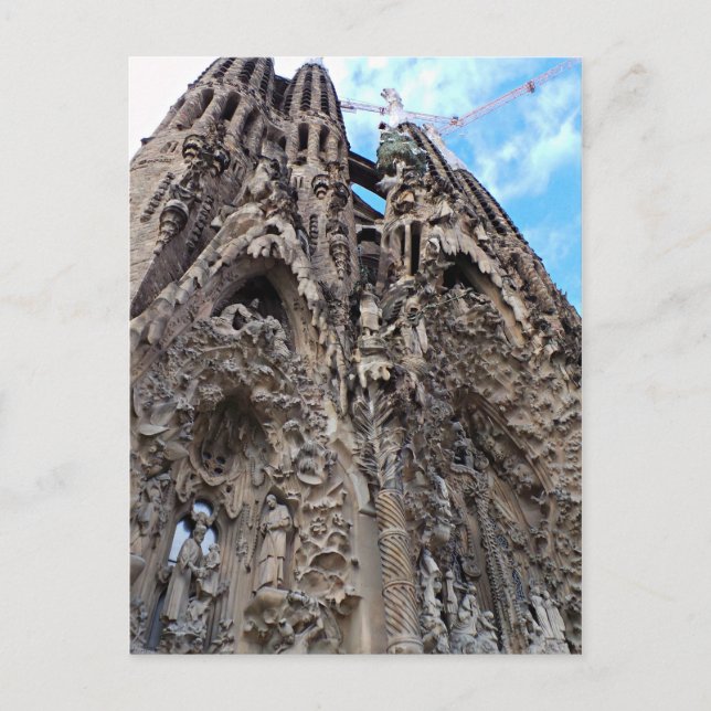 Postal Sagrada Familia, Fachada de Natividad - Foto Barce (Anverso)