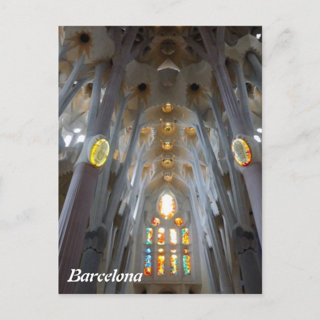 Postal Sagrada Familia. Interior (Anverso)