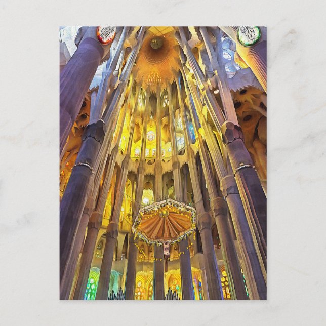 Postal Sagrada Familia. Interior. Ver 22. (Anverso)