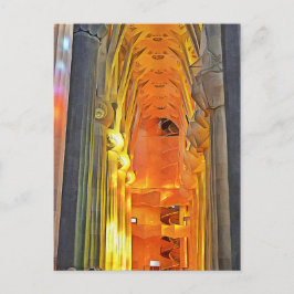 Postal Sagrada Familia.Interior. Vista 1.