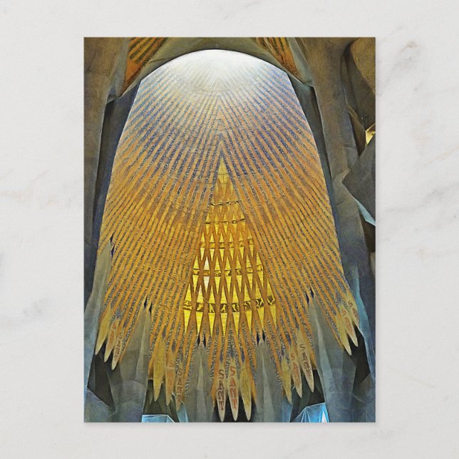 Postal Sagrada Familia. Interior. Vista 14. (Anverso)