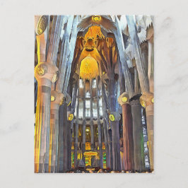 Postal Sagrada Familia. Interior. Vista 15.