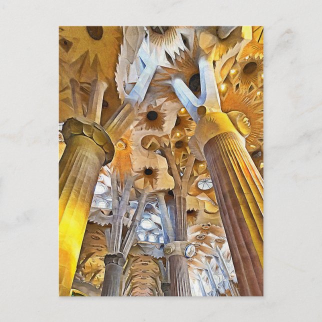 Postal Sagrada Familia. Interior. Vista 16. (Anverso)