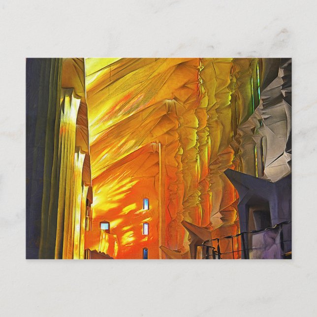 Postal Sagrada Familia. Interior. Vista 2. (Anverso)