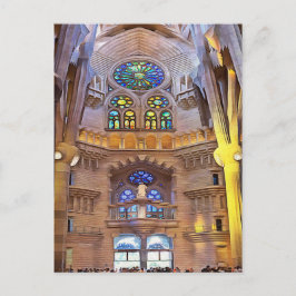 Postal Sagrada Familia. Interior. Vista 24.