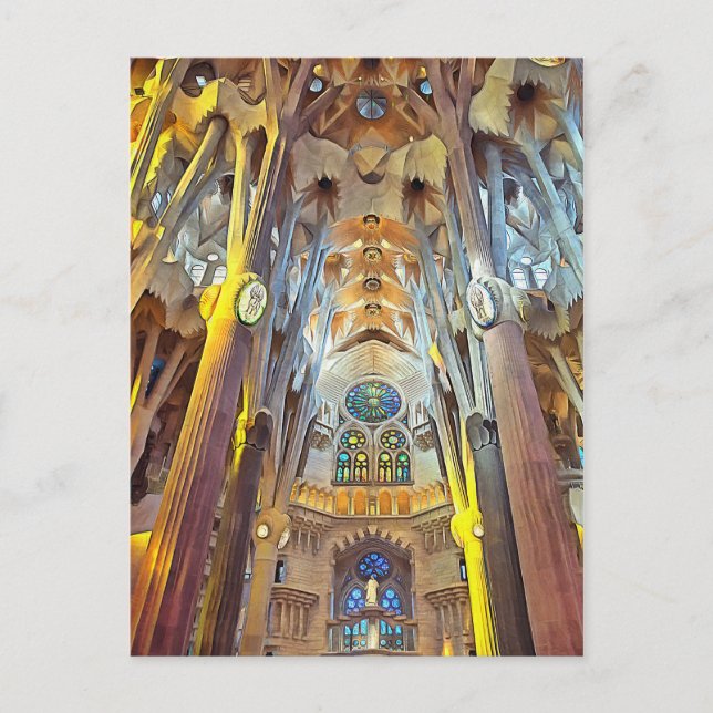 Postal Sagrada Familia. Interior. Vista 29. (Anverso)