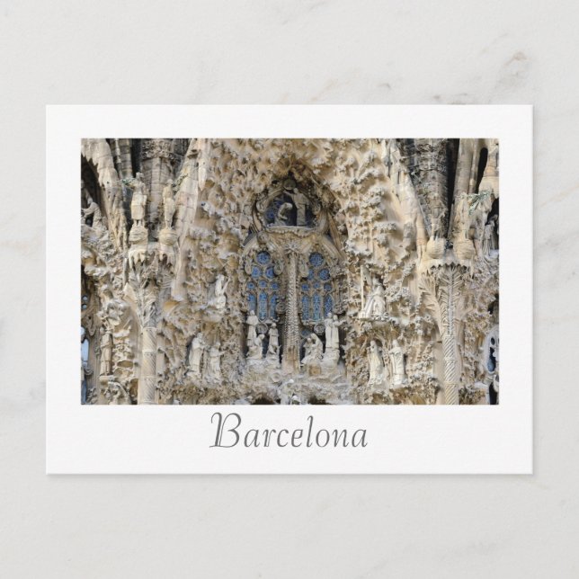 Postal Sagrada Familia. La fachada de la Natividad. (Anverso)