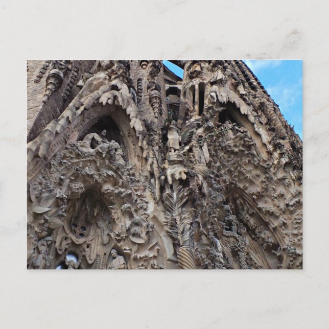 Postal Sagrada Familia, natividad Façade - foto de (Anverso)