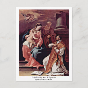 Postal Sagrada Familia Y San Ignacio Por Sebastiano Ricci