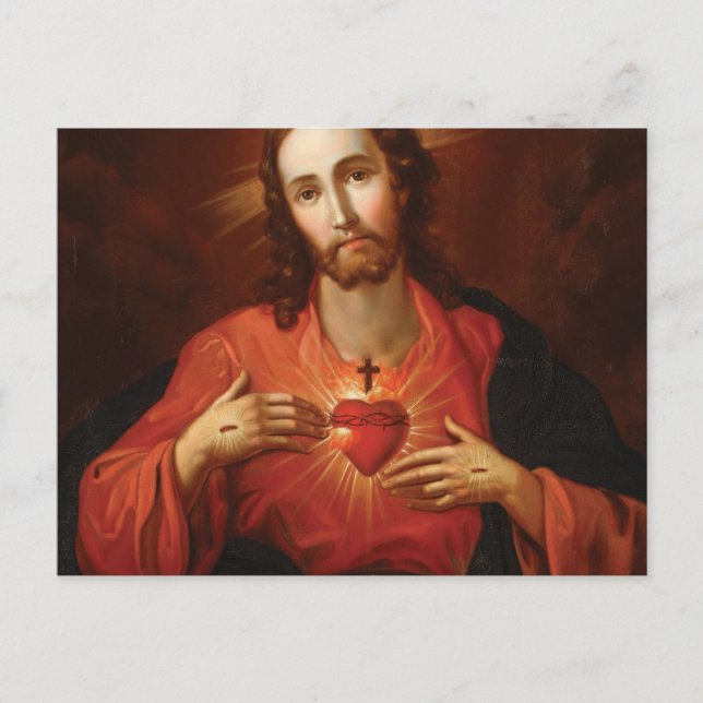 Postal Sagrado Corazón de Jesús (Anverso)