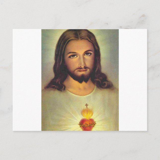 Postal Sagrado Corazón de Jesús (Anverso)