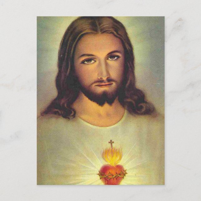 Postal Sagrado Corazón de Jesús (Anverso)