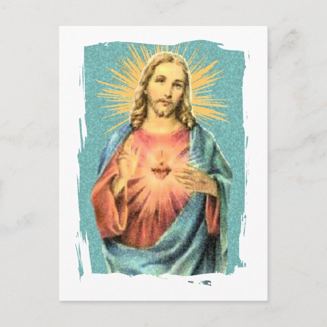 Postal Sagrado Corazón de Jesús (Anverso)