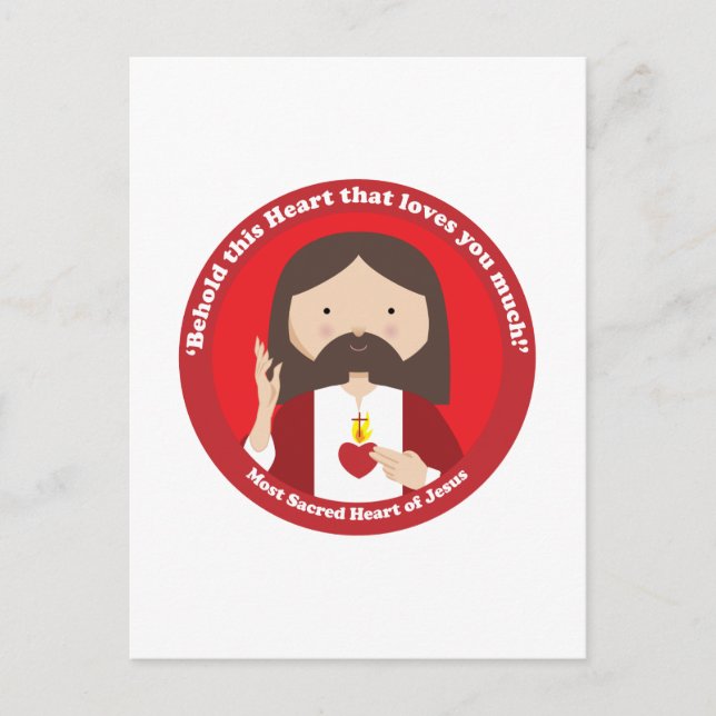 Postal Sagrado Corazón de Jesús (Anverso)