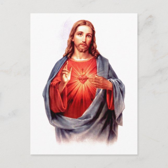Postal Sagrado Corazón de Jesús (Anverso)