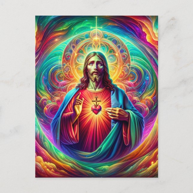 Postal Sagrado Corazón de Jesús (Anverso)