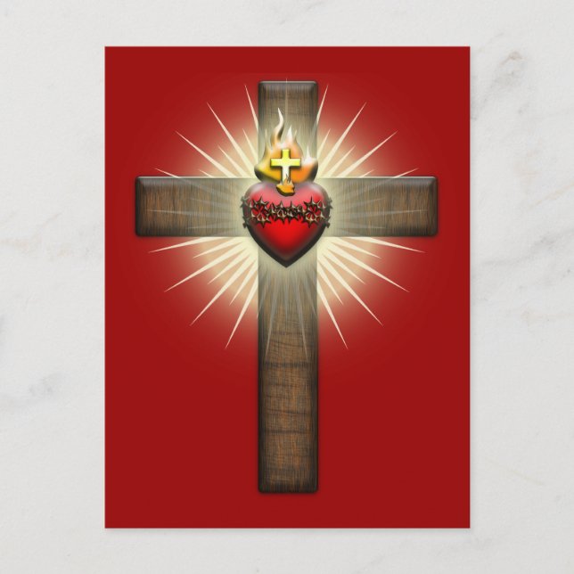 Postal Sagrado Corazón de Jesús (Anverso)