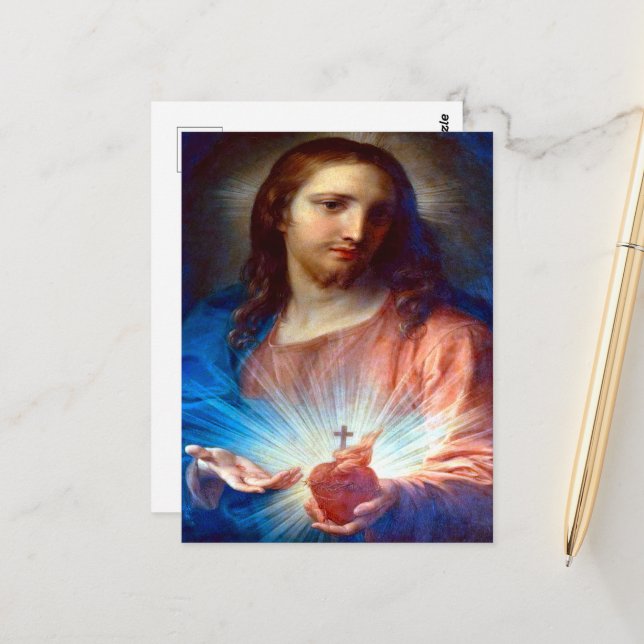 Postal Sagrado Corazón de Jesús (Anverso/Reverso In Situ)