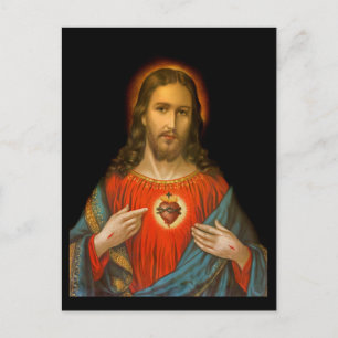 Postal Sagrado Corazón de Jesús c1899 Alemania
