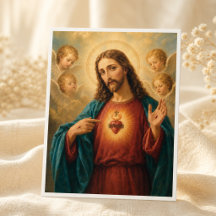 Sagrado Corazón de Jesús Religioso Vintage