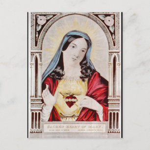 Postal Sagrado Corazón de María