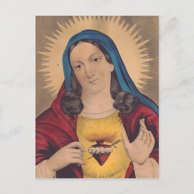 Postal Sagrado Corazón de María (Anverso)