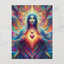 Postal Sagrado corazón de María