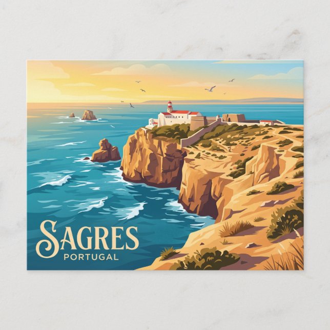 Postal Sagres Portugal (Anverso)