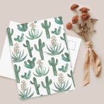 Postal Saguaro Cactus Aloe Patrón acuarela Simple Moda<br><div class="desc">Echa un vistazo a este colorido patrón de cactus. ¡Visita mi tienda para más!</div>