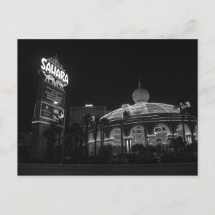 Postal Sahara Las Vegas en blanco y negro