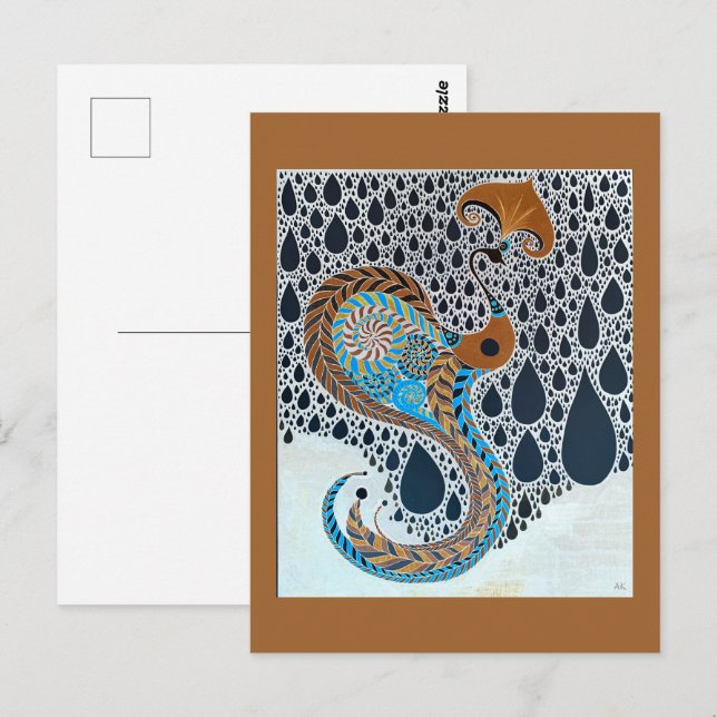 Postal Sahara Pearls Tribal Exotic Peacock (Anverso / Reverso)