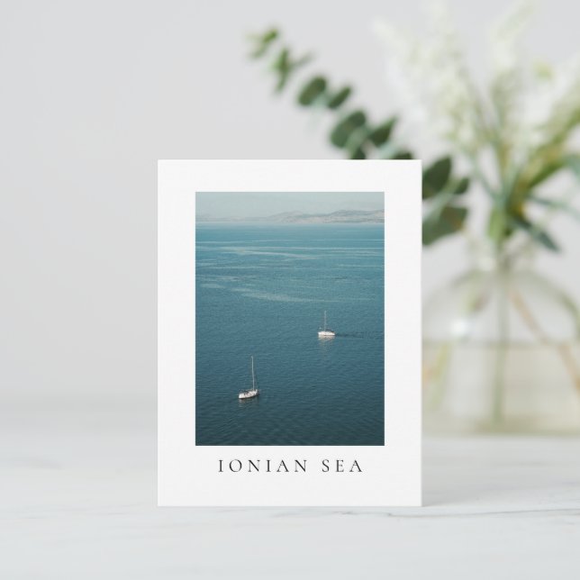 Postal Sailboats in the Ionian sea, near Corfu (Anverso de pie)