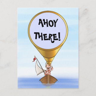 Postal Sailor con saludo telescopio