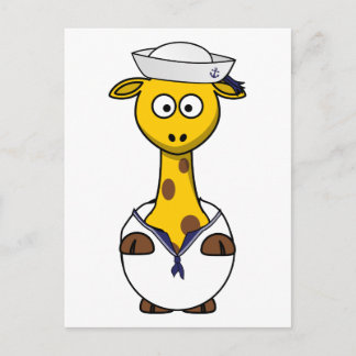 Postal Sailor Giraffe Personalizado