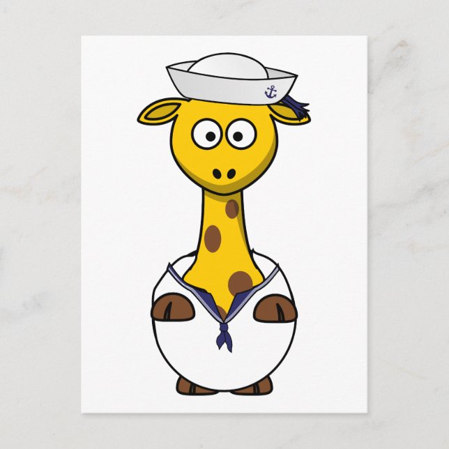 Postal Sailor Giraffe Personalizado (Anverso)