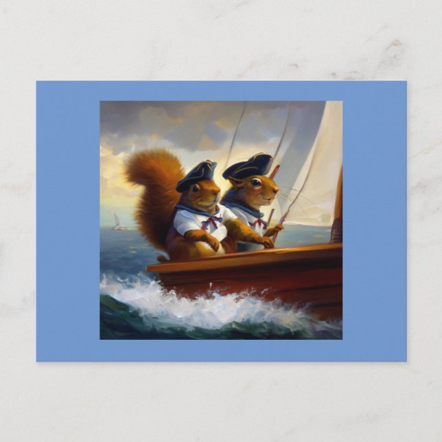 Postal Sailors de ardilla (Anverso)