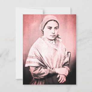 Postal Saint Bernadette Soubirous como un niño