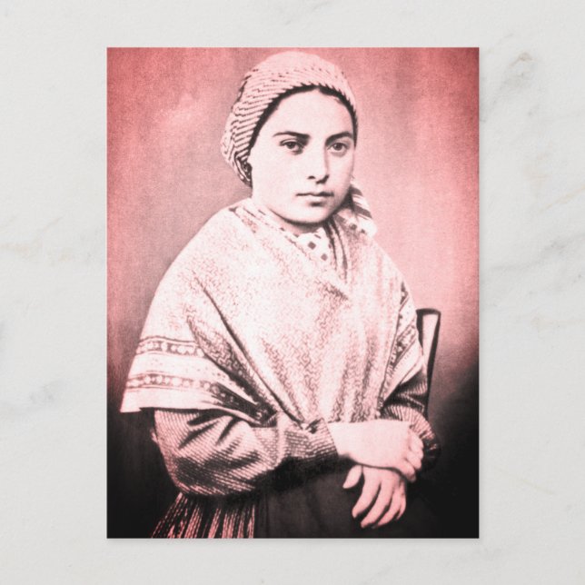 Postal Saint Bernadette Soubirous como un niño (Anverso)