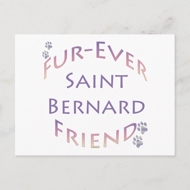 Postal Saint Bernard Furever Friend (Anverso)