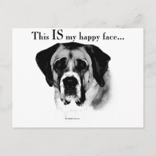 Postal Saint Bernard Happy Face