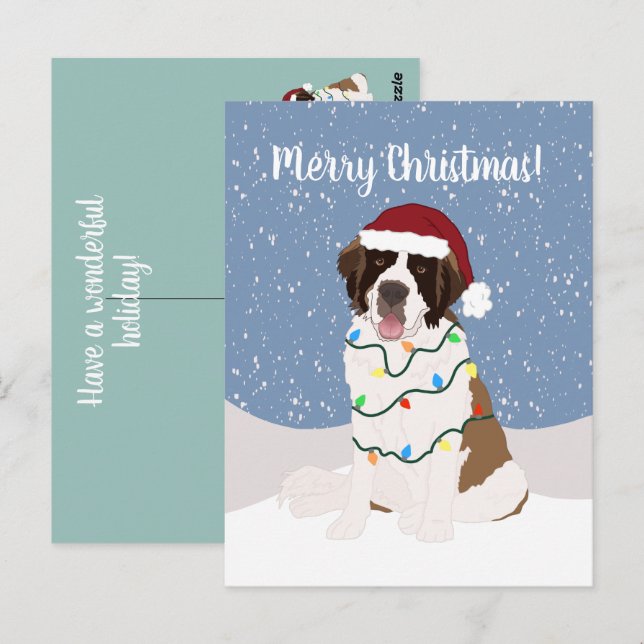 Postal Saint Bernard, navidades (Anverso / Reverso)