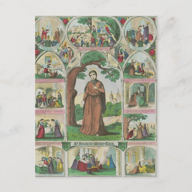 Postal Saint Brigid de Irlanda (Anverso)