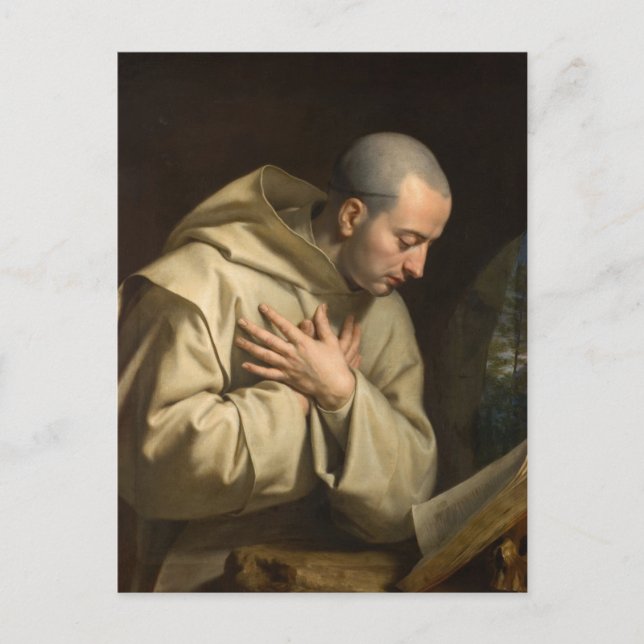 Postal Saint Bruno por Philippe de Champaigne (Anverso)
