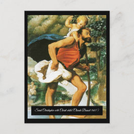 Postal Saint Christopher con el Cristo Infantil