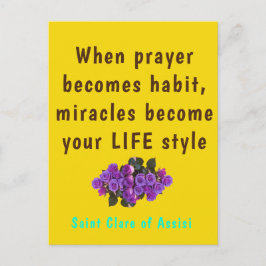 Postal Saint Clare Assisi Poster