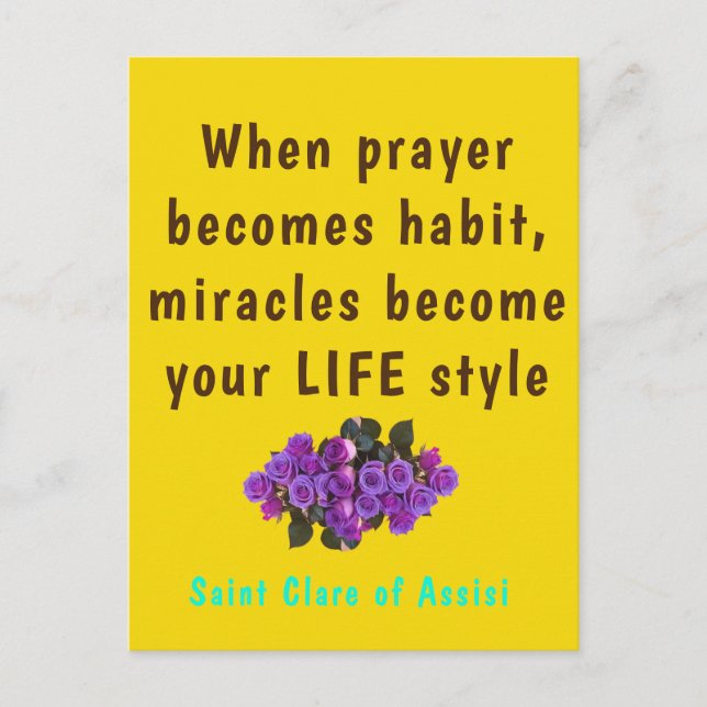 Postal Saint Clare Assisi Poster (Anverso)