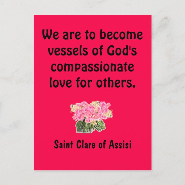 Postal Saint Clare of Assisi (Anverso)