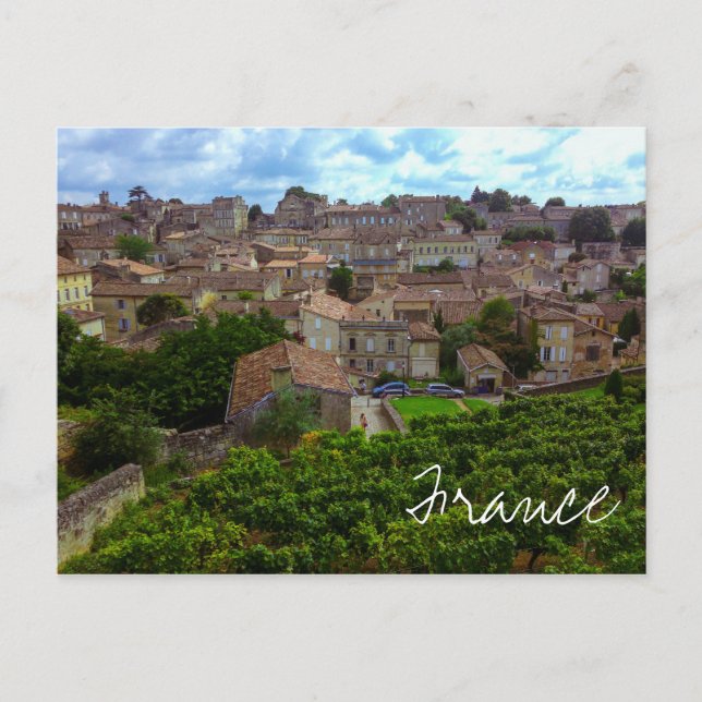 Postal Saint-Émilion Francia Arquitectura Gironda frances (Anverso)