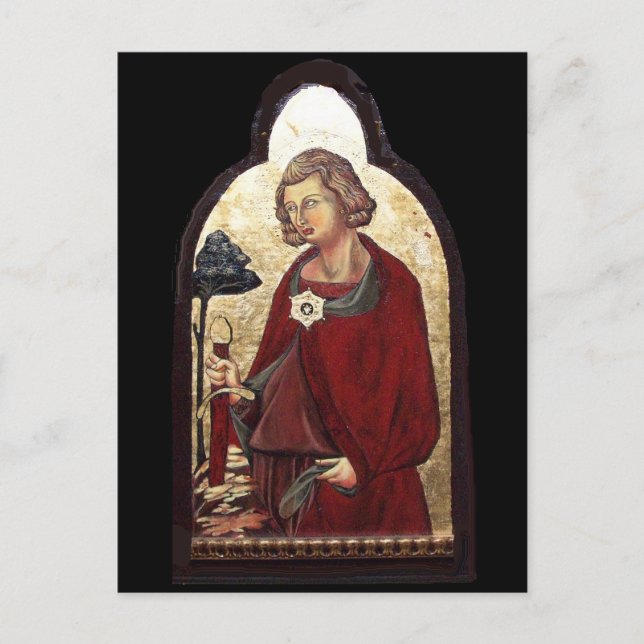 POSTAL SAINT GALGANO / LEYENDA DE LA ESPADA EN LA ROCA (Anverso)