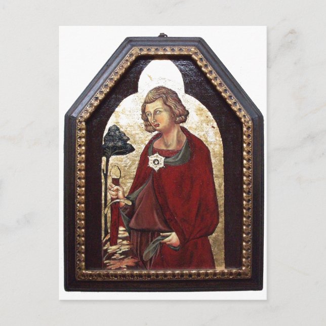 POSTAL SAINT GALGANO / LEYENDA DE LA ESPADA EN LA ROCA (Anverso)